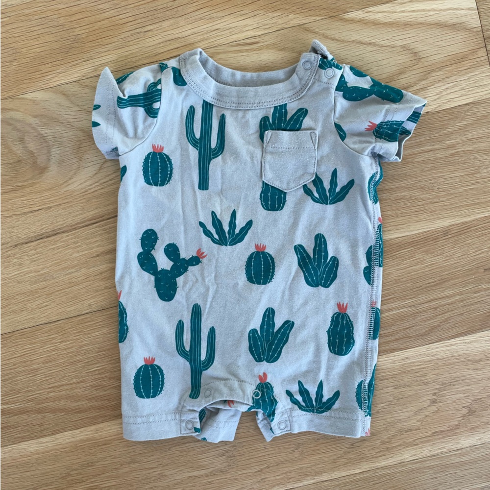 Tea Collection Cactus Onesie 0-3 mo
